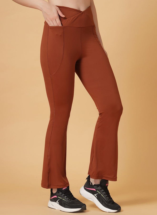 CUKOO High-Rise Slim-Fit Rapid-Dry Flare Tights - Image 2